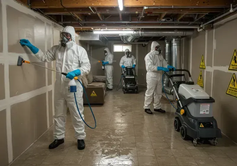 Basement Moisture Removal and Structural Drying process in Davidson County, TN